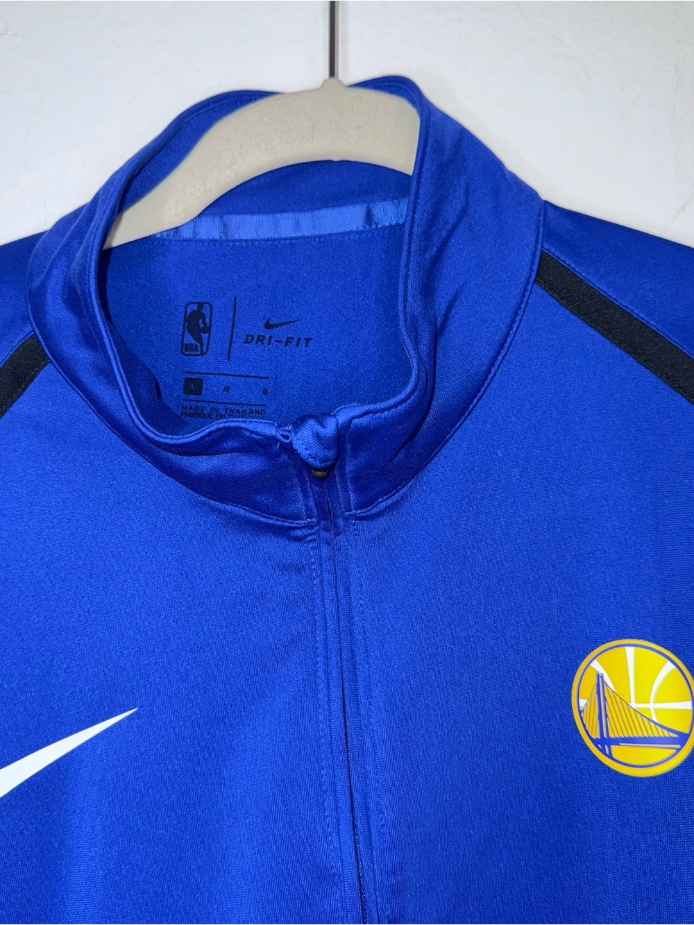 Nike Golden State Warriors Dri-FIT 1/4 Zip Pullover Jacket Blue Mens Large - Picture 2 of 9